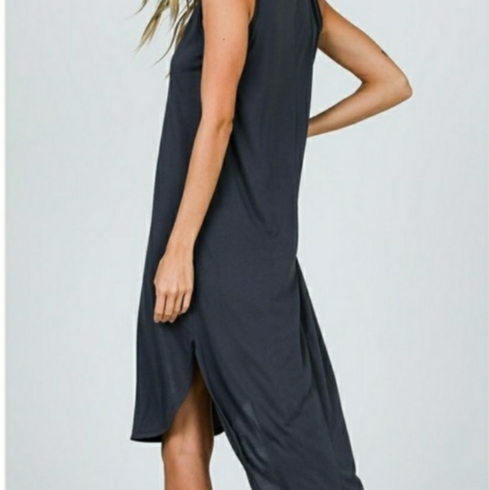 Chargray Round Neck and Hem Sleeveless Dress - Picture 2 of 3